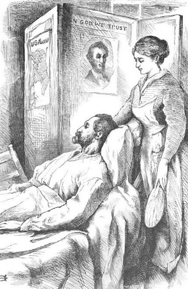 Illustration from later edition of Hospital Sketches by Louisa May Alcott